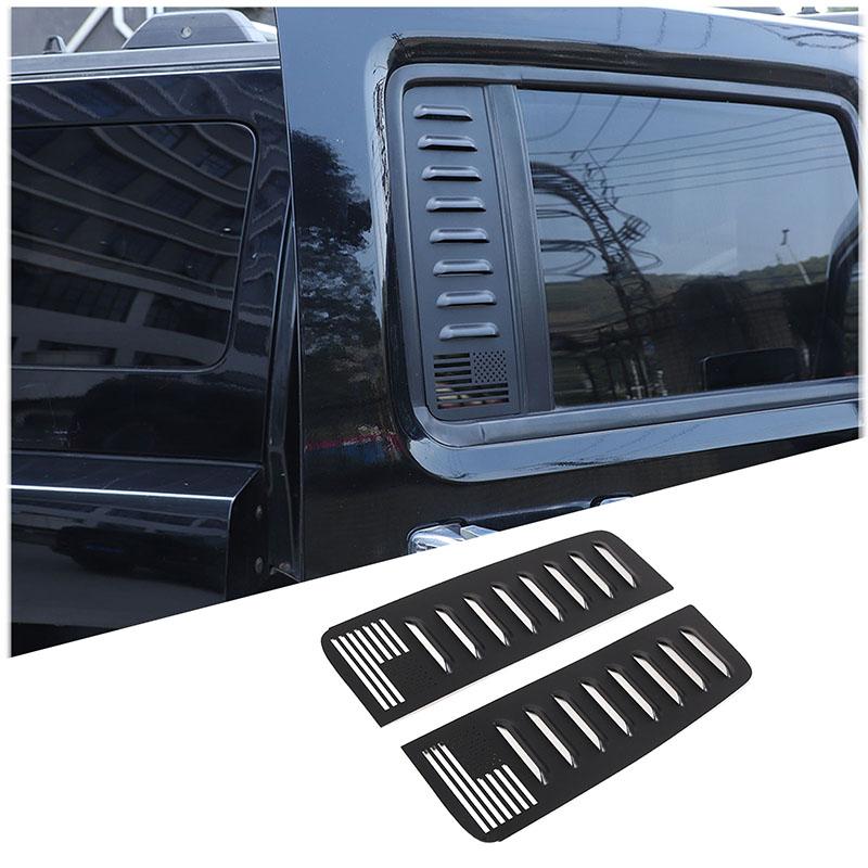 

For Hummer H3 2005-2009 Aluminum Alloy Car Window Rear Window Glass Guard Plate Decorative Sticker Car Exterior Accessories