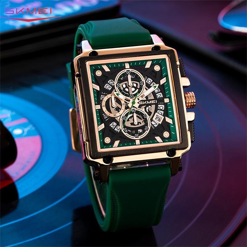 Watch Square Men's Watch Hollow Calendar Business Quartz Watch Student Casual Men's Watch