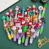 Cartoon Christmas Santa Claus 4-Color Ballpoint Pen - Ideal for Journaling and Student Awards