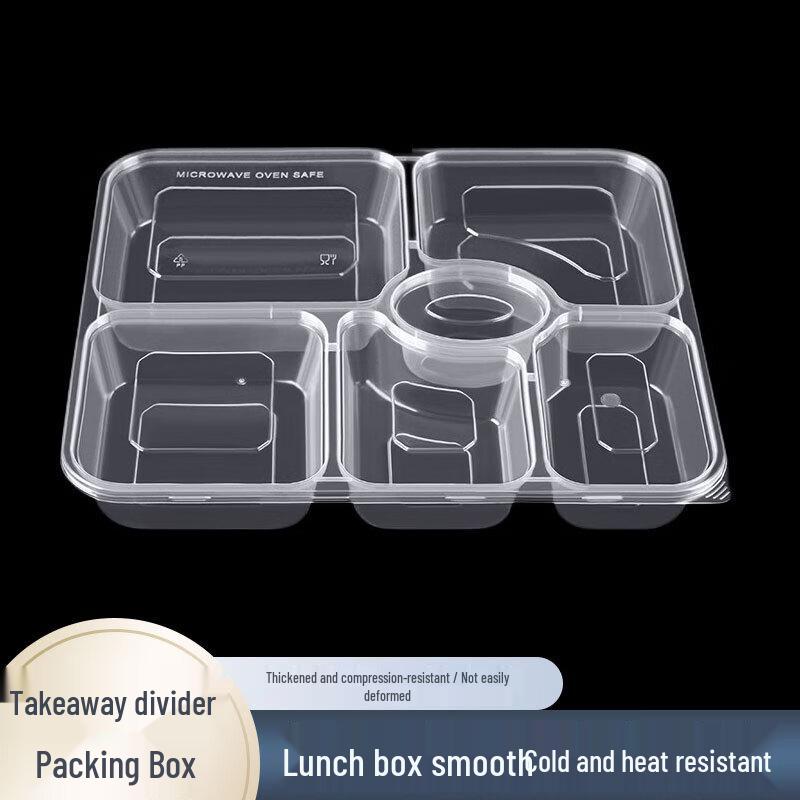 Disposable Divided Plastic Takeaway Meal Boxes