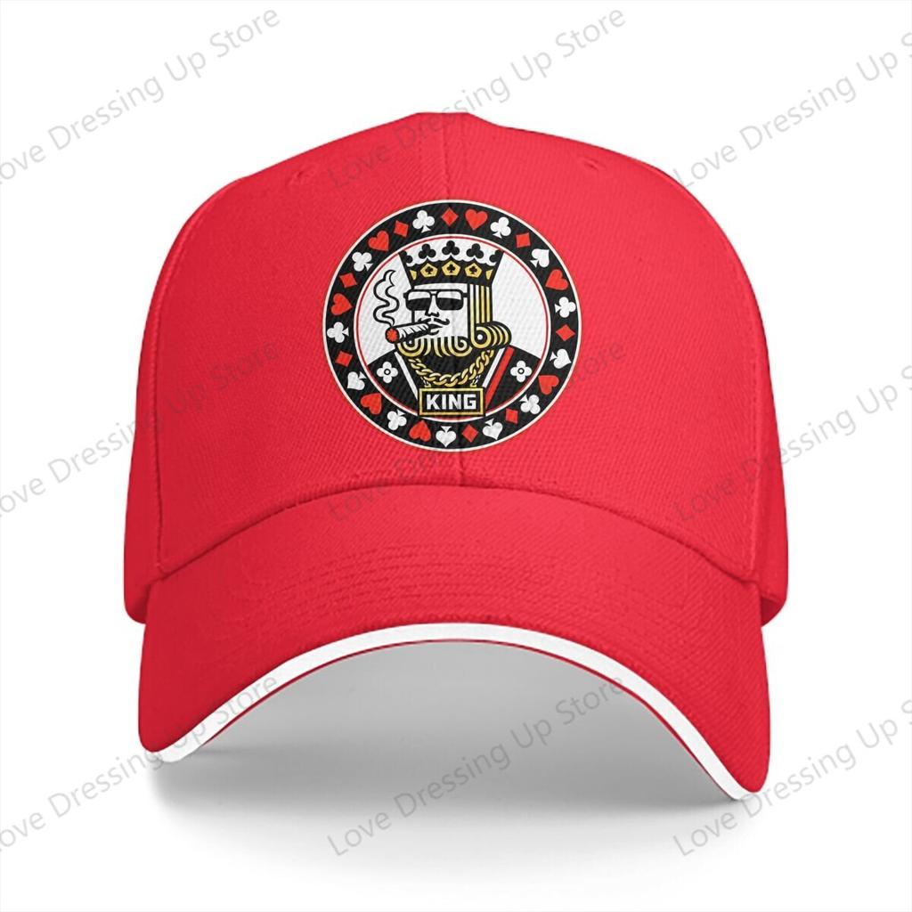 Summer Hip Hop Gambling King Poker King Baseball Cap Adjustable Personality Golf Hat Outdoor Sunshade Hats Unisex Gift