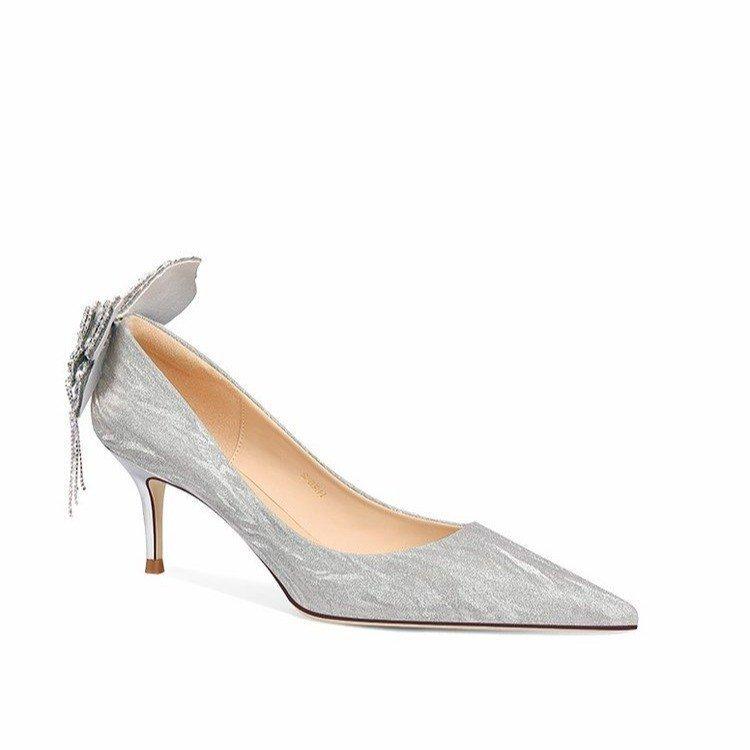 

Silver high heels women s stilettos new bridesmaids single shoes wedding dress crystal bridal wedding shoes 34
