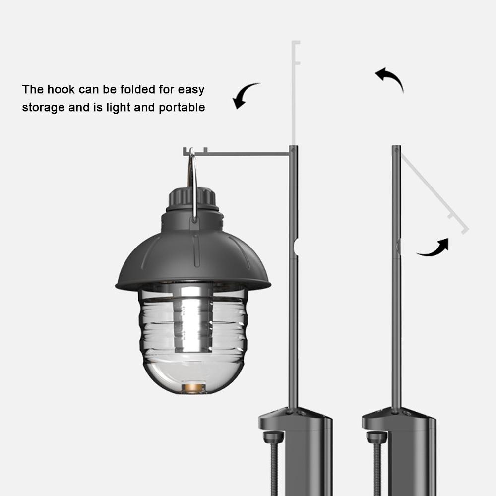 Ελαφρύ κράμα αλουμινίου ελαφριά βάση αναδιπλούμενη βάση φωτιστικών εξωτερικού χώρου Φορητή λάμπα εύκολης κατασκευής
