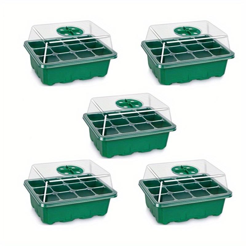Plant Seedling Box5One Pack12Breathable Felt Seedling Pot with Lid, Balcony Vegetable Growing Tool, Outdoor Gardening Planting T зелёный