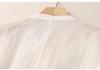 3229 Women's Cotton Linen Embroidered Oversized Sun Protection Shirt - Lightweight & Breathable, Retro Seven-Sleeve Summer Style