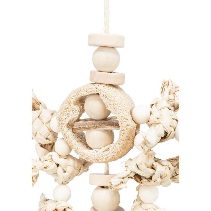 Jouet pour oiseaux - Trixie - Feuilles de bananier - Bois - Luffa - Taille unique