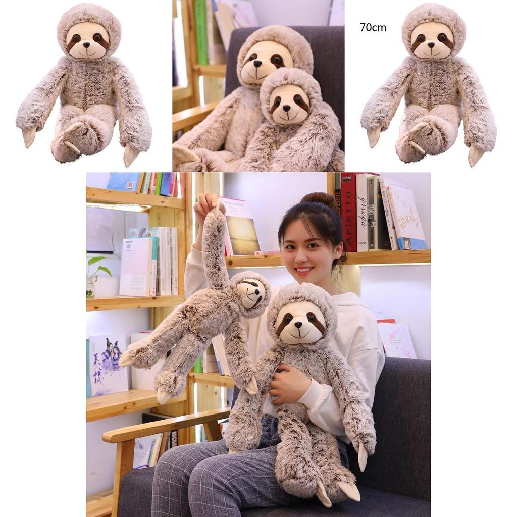 Adorable 50/70cm Sloth Plush Stuffed Toy Animal Soft Doll Perfect For Kids Gifts