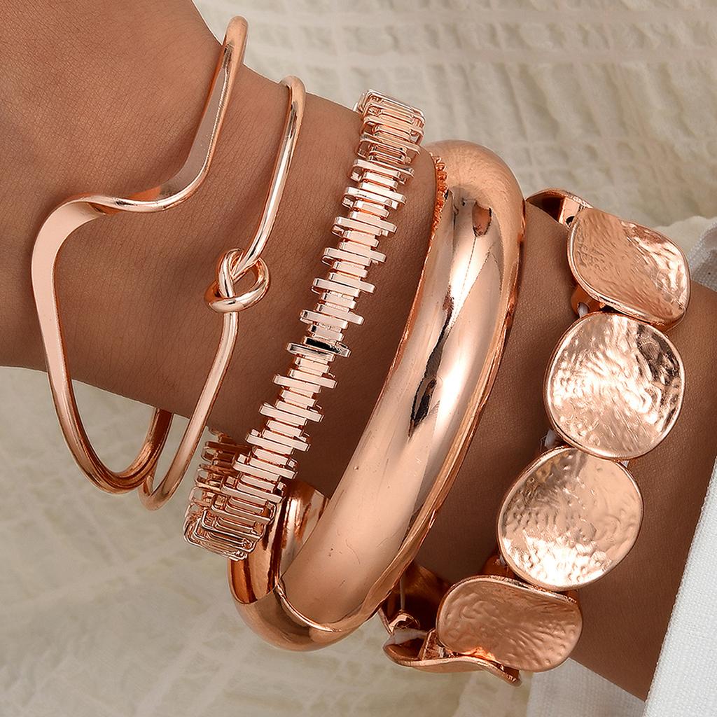 Punk Bracelet For Women 2026 Girls Bracelets & Bangles Set Simple Large Chain Bracelet Hand Ring Fashion Jewelry Accessories New