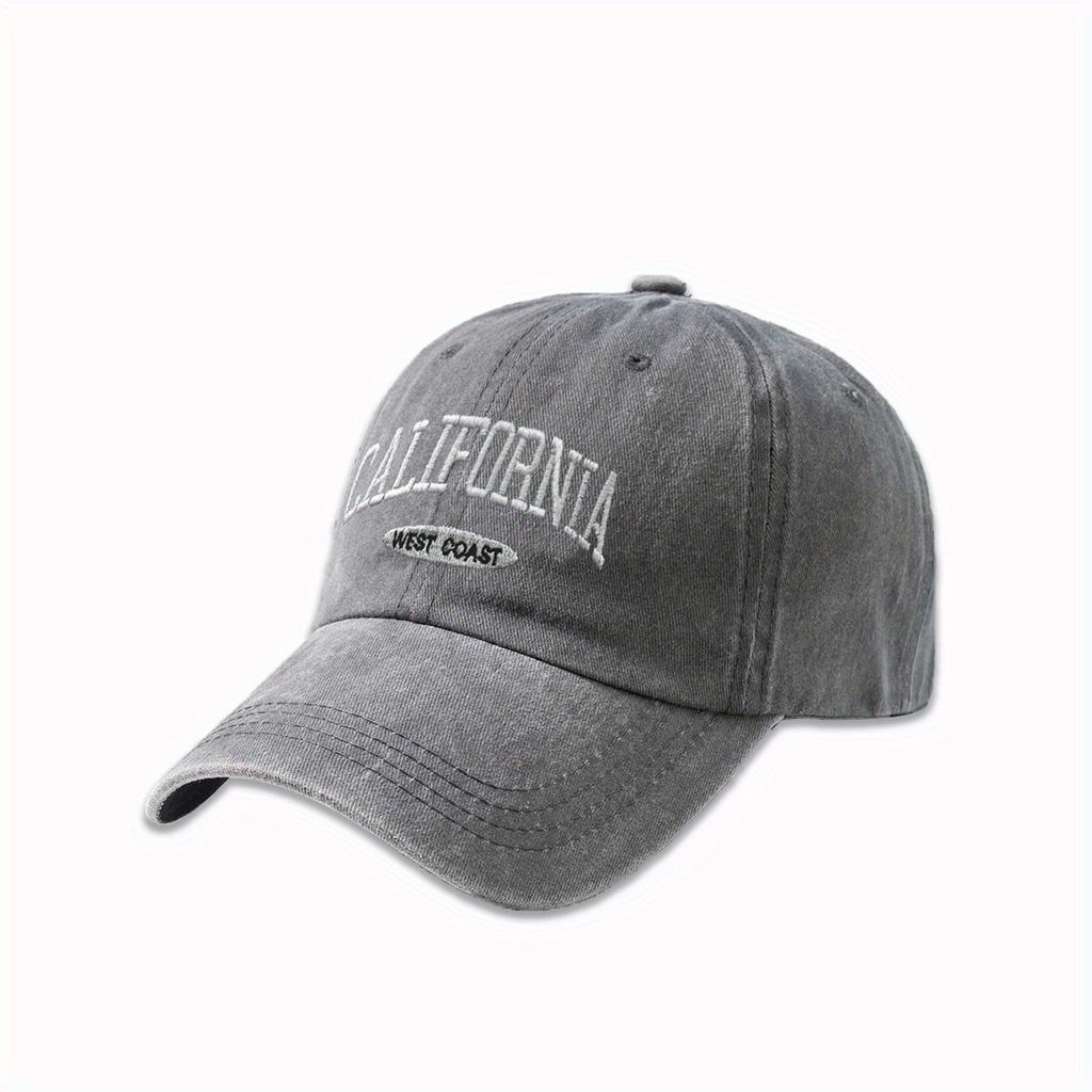 Cotton Retro Vintage Baseball Cap Unisex Women Denim Embroidered Letters Hat Cotton Soft Top Caps Casual Retro Unisex Hats