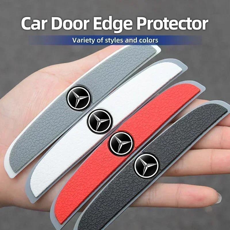 CUVJF1 4PCS Car Door Scratch Protector Stickers Bumper Anti-collision Strip For Mercedes Benz AMG W204 W203 W211 W212 W213 W205 W201