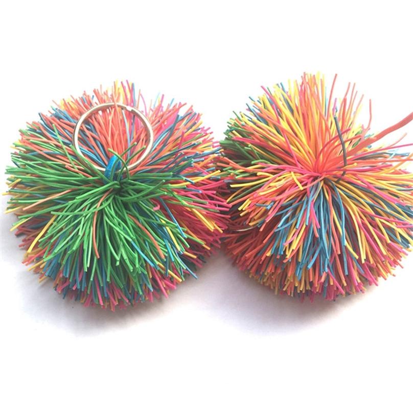 Anti-Stress Rainbow Sensory Baby Stretchy Wire Ball Stress Relief Kids Toy