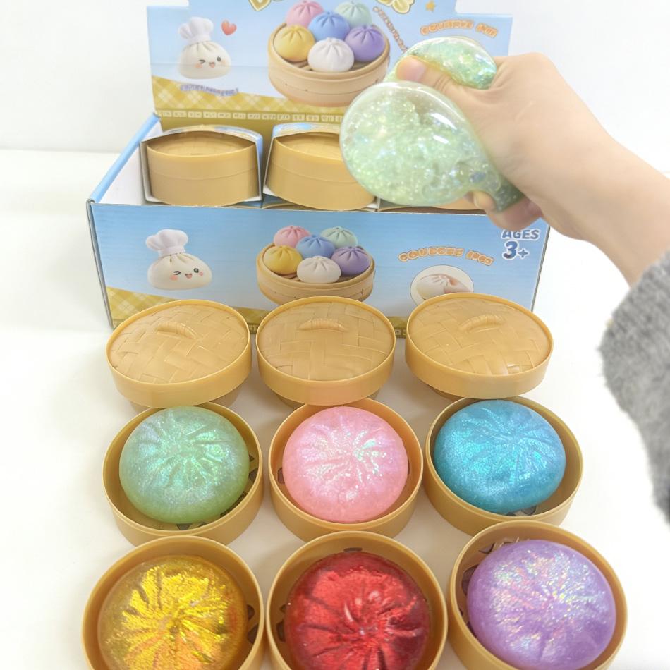 Buns Dumpling Squishies Dumplings Stress Balls For Kids Adults Squeeze Dough Stress Relief Toys