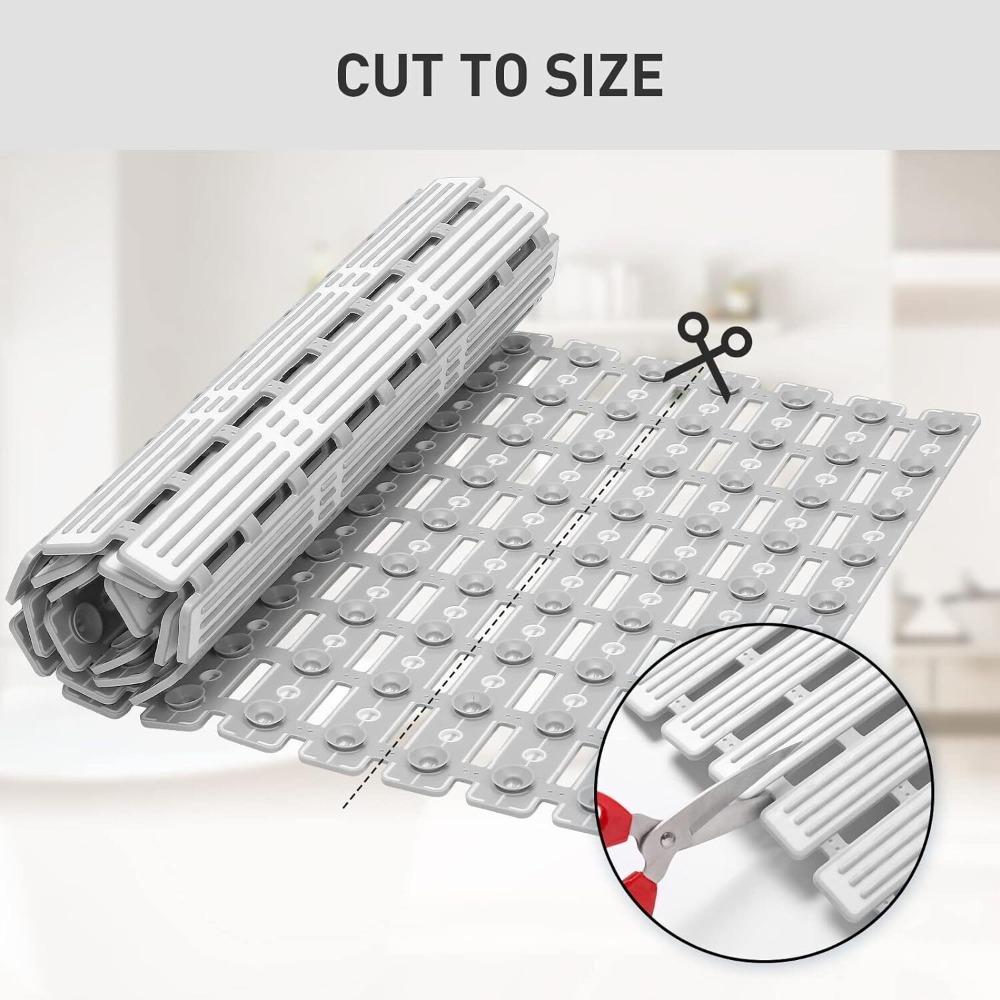 90x40cm Bathroom Anti Slip Mat with Suction Cups Foldable Scalable Shower Floor Mat Non Slip Safety Mat Bathroom Carpet Bath Rug