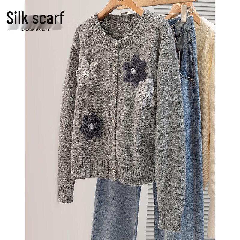 

Silkbay Women s Contrast Color Long Sleeve Cardigan Sweater S