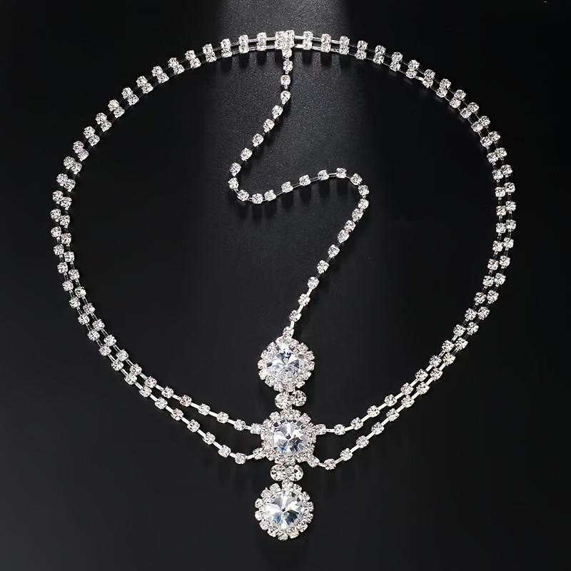 

Легкая роскошь многослойная цепочка на лоб, модная цепочка для волос с подвеской в виде капли воды, элегантный женский аксессуар для волос, универсальный головной аксессуар