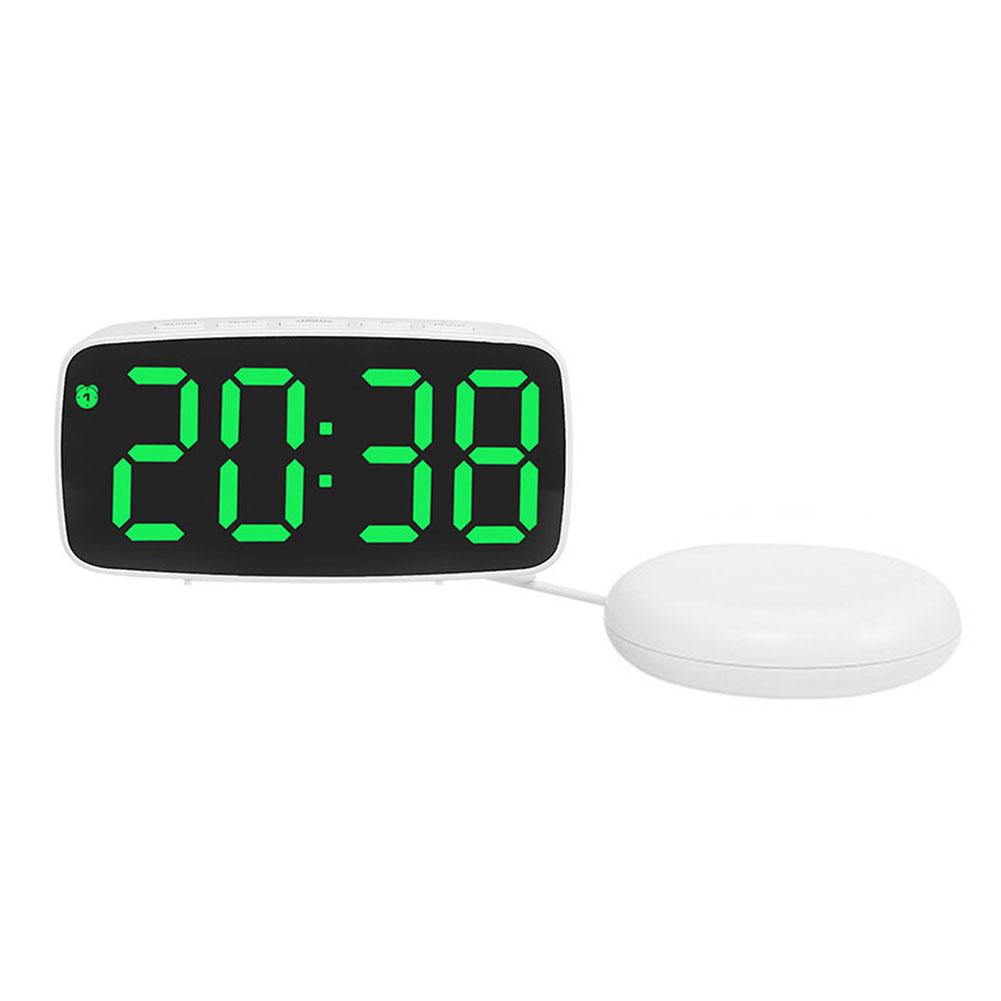 Digital Desk Clock with USB Charging Adjustable Brightness Snooze Function and Vibration Alarm for Heavy Sleepers