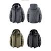 Men's Winter Outdoor Tactical Jacket Coat Thermal Windproof Waterproof Cold Resistant Solid Color Hoody Hiking Tops