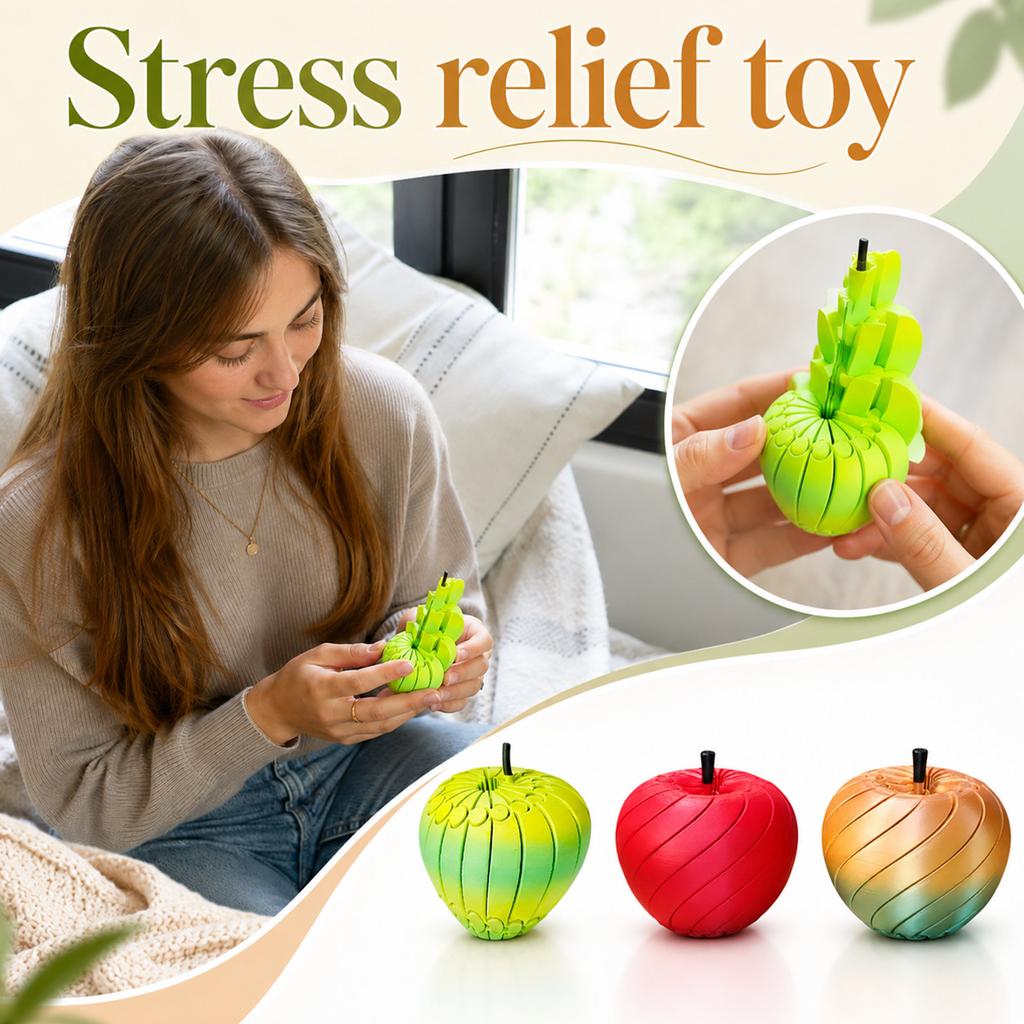 Transformable Stress Relief Toy Fruit Shape Deformable Ball Sensory Fidget Toy for Hand Exercise and Anxiety Reduction