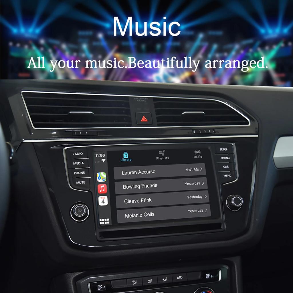 Wireless Carplay Android Auto For VW Volkswagen Passat B8 Golf Polo Seat  MIB MIB2 Android Auto Module Mirror Link