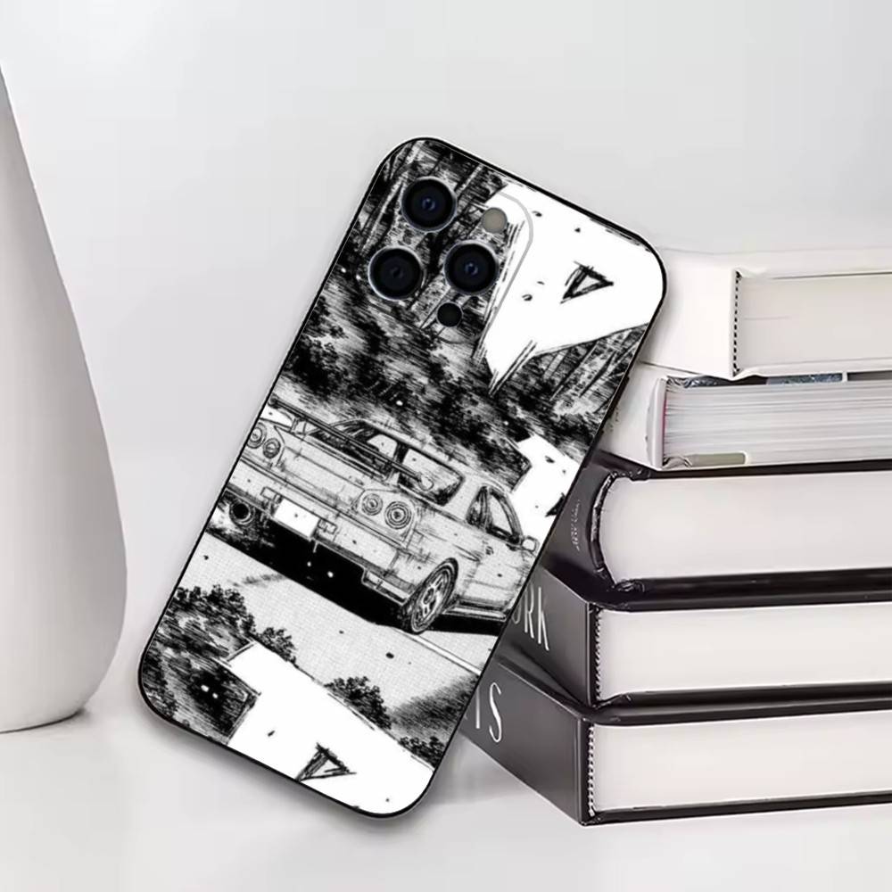 JDM Japanese Sports Car Tokyo Drift  Phone Case For iPhone17,16,15,14,13,12,11 Plus,Pro Soft Silicone Black Cover iPhone16plus
