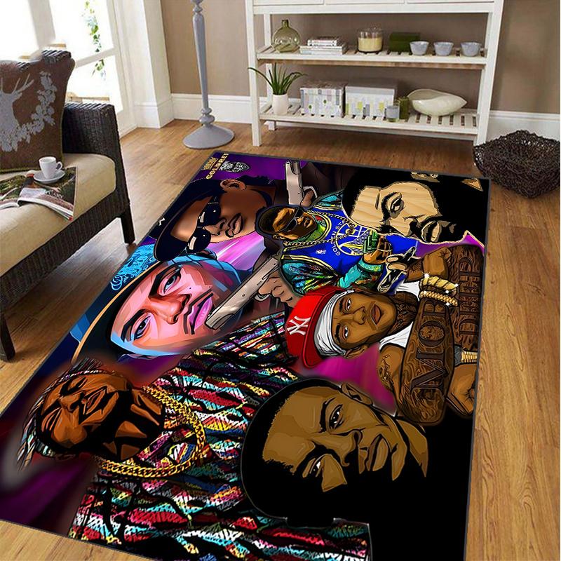 Music Star Rectangle Hip-Hop Carpet for Living Room Bedroom Rug Kitchen Kids Door Unslip Floor Mats Gift Photography Props Rug