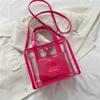 Borsa in PVC Trasparente Gelatina Borsa da Spiaggia Borsa a Shopper Impermeabile Trasparente Borsa a Spalla