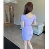 French Square Neck Summer Dress: Women's Puff Sleeve, Pleated Mesh Bodycon, Sexy A-line Mini Skirt