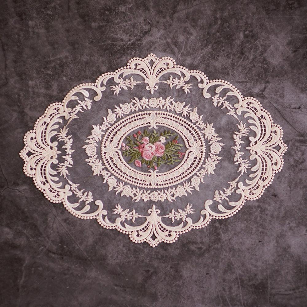 1Pcs Lace Heat Insulation Dining Plate Mat Table Decoration Table Pads Placemat Coasters