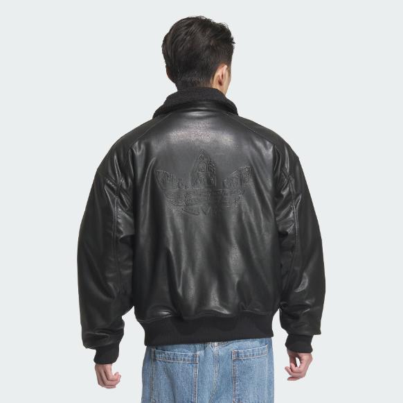 Adidas Originals Faux Leather Cotton Jacket JL8372 Asian Size