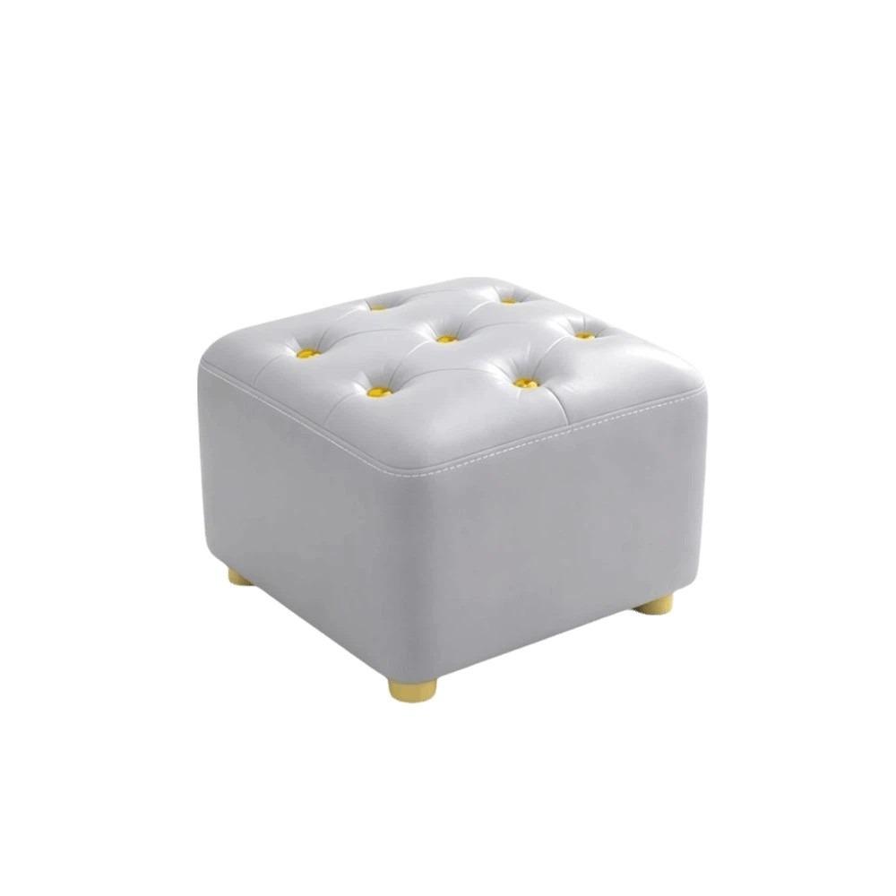 Smooth Solid Wood Foot Stool Rounded Edges Burr-Free Edges Shoe Changing Bench Stable Support Legs Anti-Slip Pads Wooden Stool