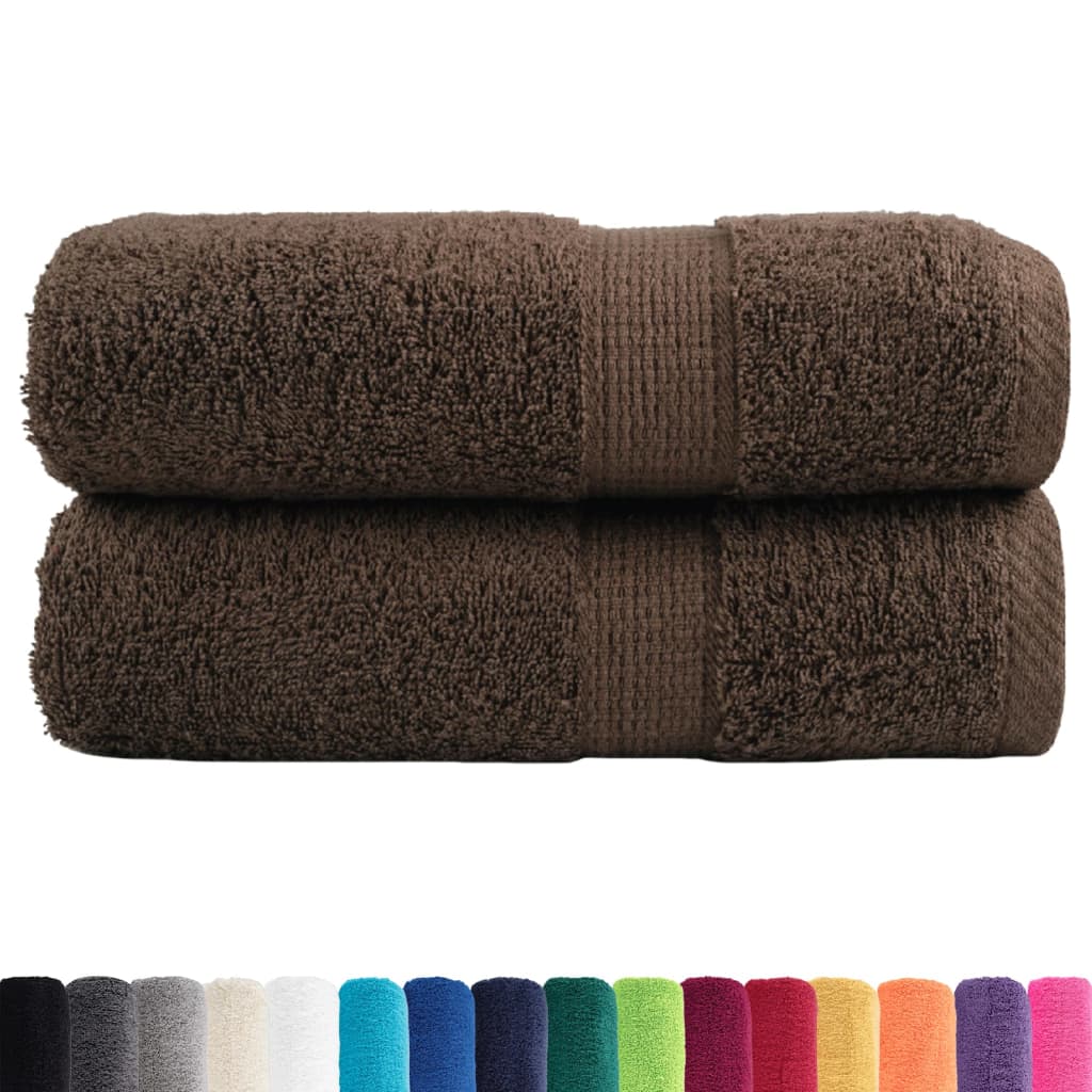 Premium Wash Cloths SOLUND 2 pcs Brown 30 x 30 cm 600 g m²