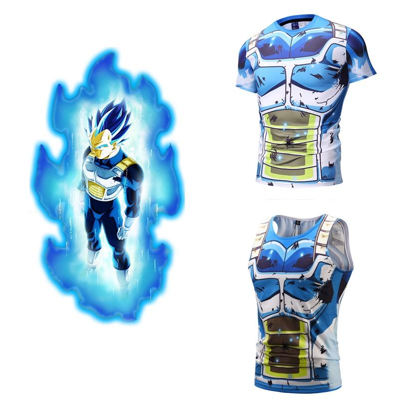 Premium Quality Men's Vegeta T-shirts Tank Top Dragon Ball Z Super 3d Sport Blouse Tee For Every Occasion