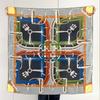 Silk silk scarf light luxury chain retro mulberry silk temperament printed versatile square scarf outer scarf shawl