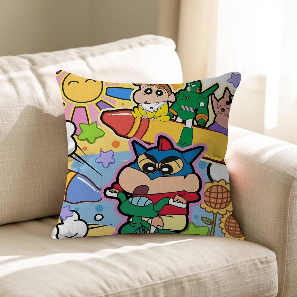 Anime CCrayon SShinChan Cushion Cover Car Throw Pillow Case For Sofa Car Christmas Gift