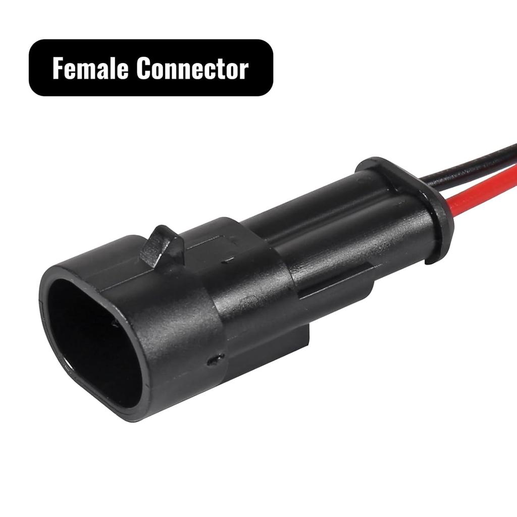 10PCS 2 Pin Way Electrical Wire Connector Waterproof Connector 2 Wire Connector 16AWG Male and Female Plug Quick Disconnect Connector for Car Truck