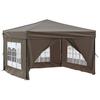 Vidaxl Fällbart Partytält med Väggar, Taupe, 3x3 M