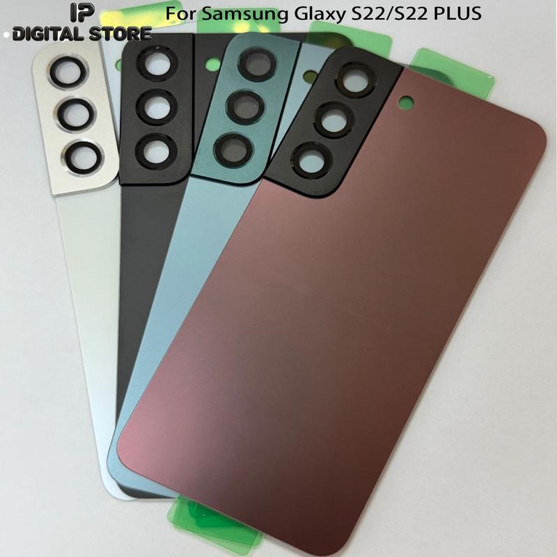 

Glass Battery Cover Back For Samsung S22 S22 Plus Rear Door S22 Black