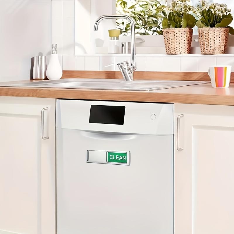 Dishwasher Magnet Clean/Dirty Sign - Non-Scratching, Strong Magnet or Adhesive Options, Easy-to-Use Indicator for Clean or Dirty Dishes