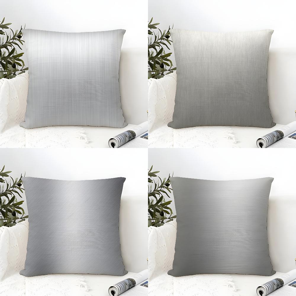 Minimal Metal Brushed Texture Pillow Case Linen Pillow Case Sofa Home Decor Cushion Cover Cushion Cove