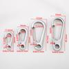 304 Stainless Steel Small Mini Carabiner Clip Spring Snap Hook Keychains for DIY Key Rings Camping Backpack Jewelry Accessories