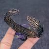 Russian Charoite Gemstone Handmade Copper Wire Wrap Cuff Bangle Adjustable L5f10