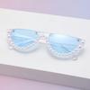 Love Sunglasses Heart-Shaped Pearl Sunglasses Women'S Candy-Colored Glasses Peach Heart Marine Slices Ins Cute