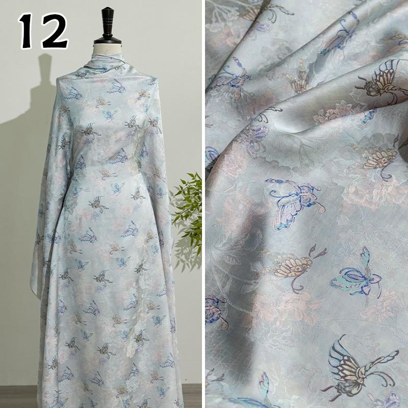50x143cm Kinesiskt Jacquard Rayontyg Fallande Material För Qipao Cheongsam Hanfu Klänning Jacquardtyg Fickor Klädtillbehör