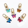 5 Pcs Oil Dripping Colorful Butterfly Pendant Keychain Bag Accessories for Women Couple Family Keychain Pendant