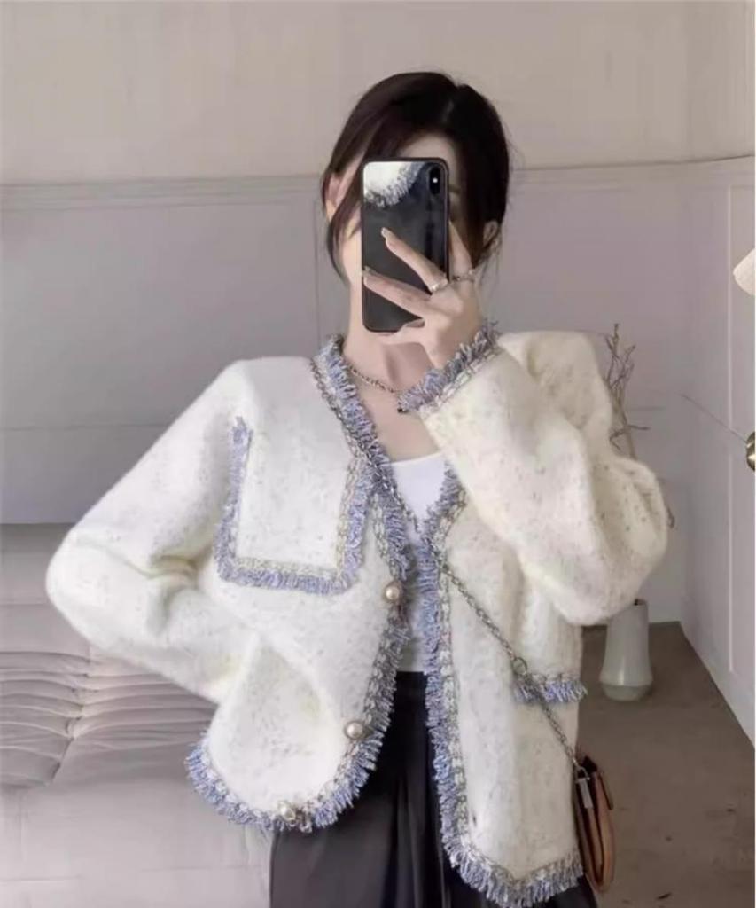 Color-Block Faux Mink Fur Sweater Coat - Korean Style Soft Knit Top for Women (2025)