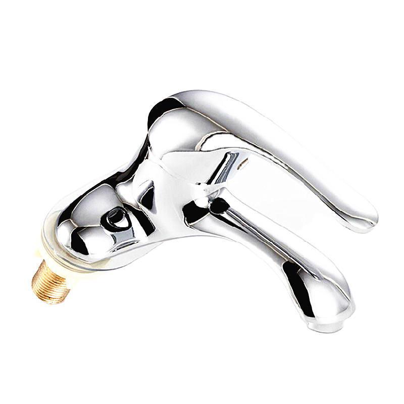 Hot and Cold Bathroom Basin Faucet, Full Copper Body, Three-Hole Configuration