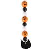Halloween Wooden Beads Garland Hanging Pumpkin Ghost Bead with Cat Spider Witch Ornaments for Halloween Indoor Outdoor Tree Decor