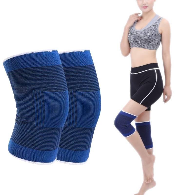 Blue Knitted Knee Brace Pad Outdoor Activities Knee Protector Hiking Sports