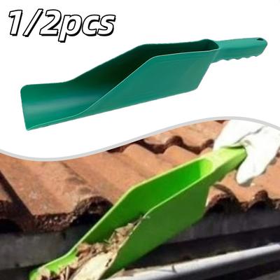 1/2pcs Gutter Getter Scoop Cleaning Roof Tools Flex Fit Dirt Debris Remove Multi Use Eaves Garden Leaf Gutter Spoons Shovels Sup