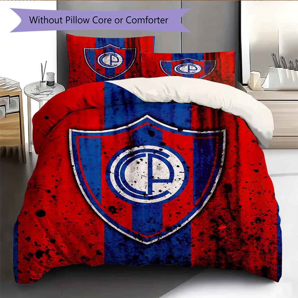 Club Cerro Porteño Pattern Bedding Quilt Set Home Decoration Gift (1 * duvet cover + 2 * pillowcase without core)